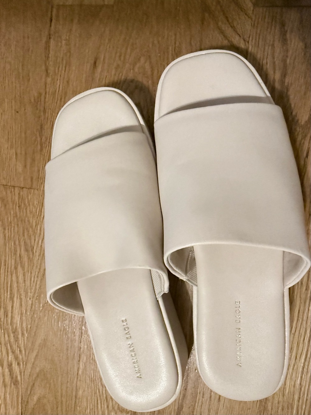American Eagle Outfitters Cream Slide Mules
